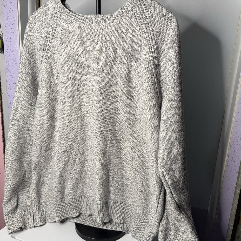 Abercrombie & Fitch Vintage Men's XXL Gray Marl Knit Roll Neck Crew Sweater - Picture 4 of 7